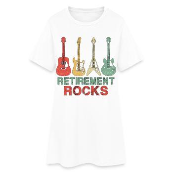 retirement rocks - Women’s T-Shirt Dress - white - Front