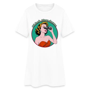 Oh, regarde. Plus de drame. - Robe T-shirt Femme - blanc - Devant