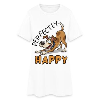 Jack Russell Perfect Happy Dog Design - Frauen T-Shirt-Kleid - Weiß - Vorne