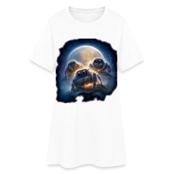 Accessoires de terrarium Araignées Sauteuses Cadeau de fan - Robe T-shirt Femme - blanc - Devant