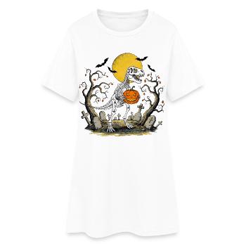 Halloween T Rex - Women’s T-Shirt Dress - white - Front