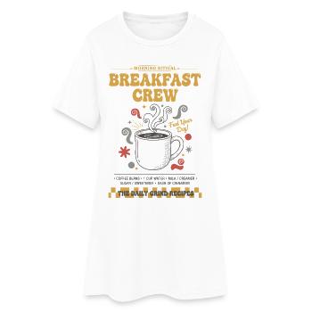 Petit-déjeuner Crew Café Brunch Pancakes Nourriture Bacon - Robe T-shirt Femme - blanc - Devant
