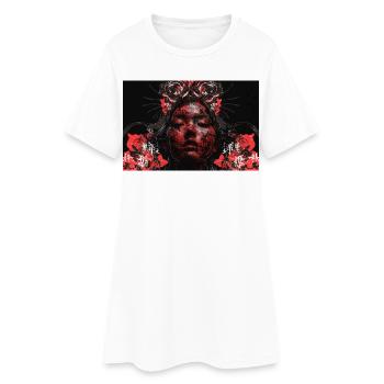 Asia Punk Art Samurai Kunst T-Shirt - Robe T-shirt Femme - blanc - Devant