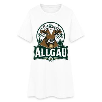 Vache d’Allgäu Vintage Edelweiss Bavière - Robe T-shirt Femme - blanc - Devant