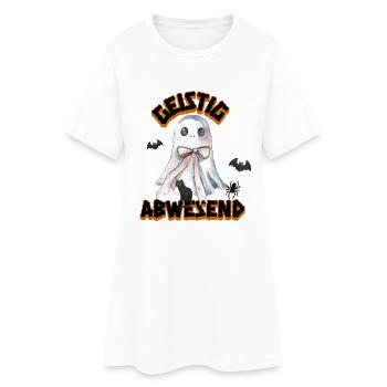 Mentally absent | Funny Halloween shirt - Women’s T-Shirt Dress - white - Front