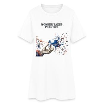 Cristal cosmique et curiosité - Robe T-shirt Femme - blanc - Devant