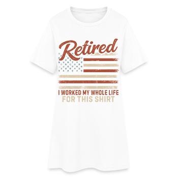 À la retraite, j’ai travaillé toute ma vie à la retraite - Robe T-shirt Femme - blanc - Devant