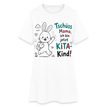 KiTa Abschied Bunny - Frauen T-Shirt-Kleid - Weiß - Vorne