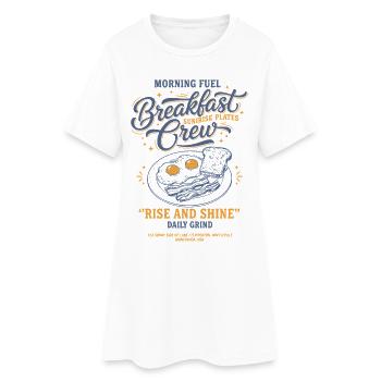Petit-déjeuner Brunch drôle Café Sandwich Sandwich Sandwich - Robe T-shirt Femme - blanc - Devant