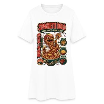 Spaghetti Bolo Mehr Sauce Shirt - Frauen T-Shirt-Kleid - Weiß - Vorne