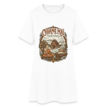 Chiang Mai, Thailand - Women’s T-Shirt Dress - white - Front