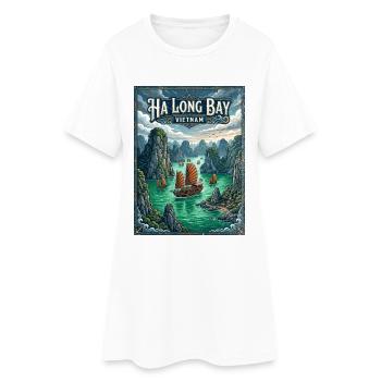 Ha Long Bay Vietnam - Frauen T-Shirt-Kleid - Weiß - Vorne