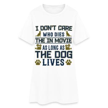 Dog Lives Film Drôle de Dog Lover Merch - Robe T-shirt Femme - blanc - Devant