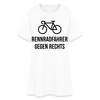 Rennradfahrer Gegen Rechts (Radfahrer Rennrad / B) - Frauen T-Shirt-Kleid - Weiß - Vorne