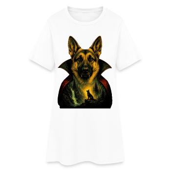Costume de vampire d’Halloween en berger allemand - Robe T-shirt Femme - blanc - Devant