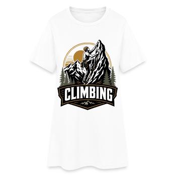 Escalader Vintage Climber Mountain en plein air - Robe T-shirt Femme - blanc - Devant