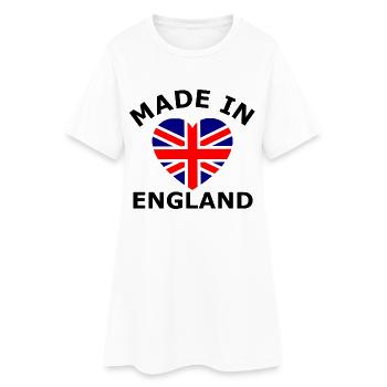 Drapeau britannique avec un motif de cœur - Robe T-shirt Femme - blanc - Devant