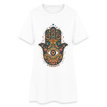 Spirituality Sacred Geometry Zen Symbol - Women’s T-Shirt Dress - white - Front