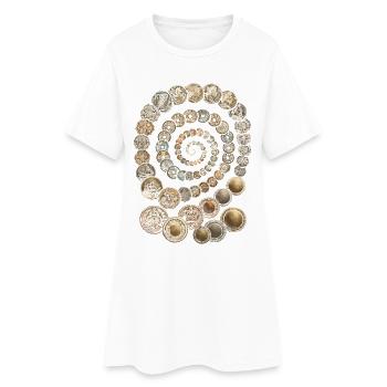 Collectionneur de pièces Numismatique, Collection de pièces - Robe T-shirt Femme - blanc - Devant
