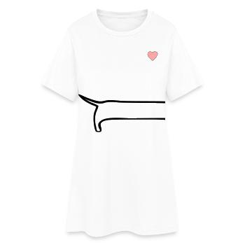 Dos de chien minimaliste - Robe T-shirt Femme - blanc - Devant