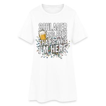Schlager and beer - Women’s T-Shirt Dress - white - Front