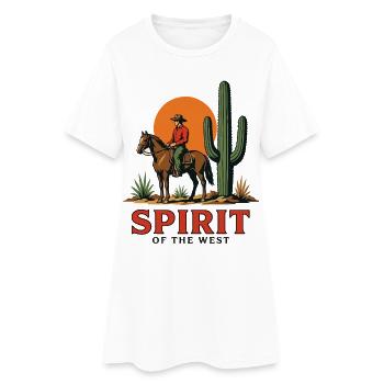 L’Esprit du Cowboy de l’Ouest - Robe T-shirt Femme - blanc - Devant