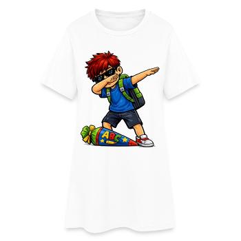 Dabbing ABC-Schütze rote Haare (Ginger) - Frauen T-Shirt-Kleid - Weiß - Vorne