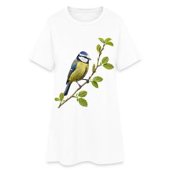 Blue - Women’s T-Shirt Dress - white - Front