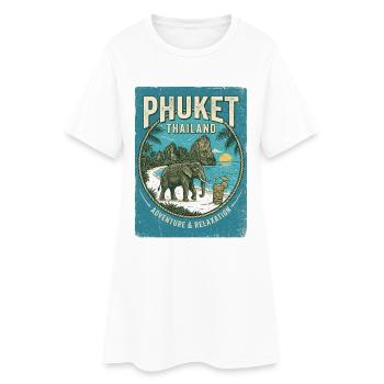 Phuket Thaïlande - Robe T-shirt Femme - blanc - Devant