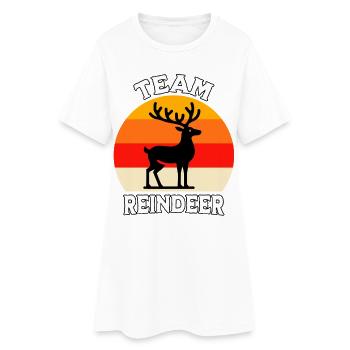 Team Reindeer - Women’s T-Shirt Dress - white - Front