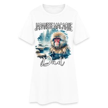 Papa macac japonais - Robe T-shirt Femme - blanc - Devant