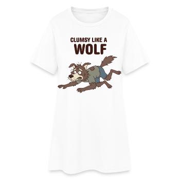 Why Always Me Werewolf - Funny Halloween T-Shirt - Women’s T-Shirt Dress - white - Front