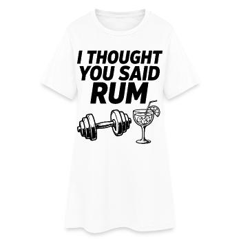 Je croyais que tu disais Rum Fitness en disant - Robe T-shirt Femme - blanc - Devant