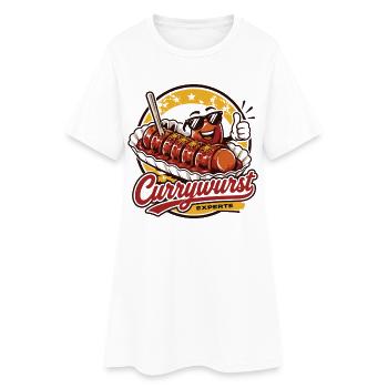 Currywurst Geht Immer | Fast Food Kult - Frauen T-Shirt-Kleid - Weiß - Vorne