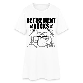 retirement rocks - Women’s T-Shirt Dress - white - Front