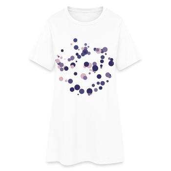 Purple bubble circle - Women’s T-Shirt Dress - white - Front