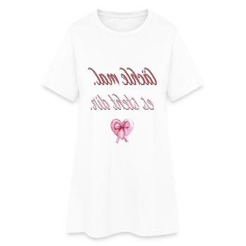 Motivational shirt - smile. It suits you - Women’s T-Shirt Dress - white - Front