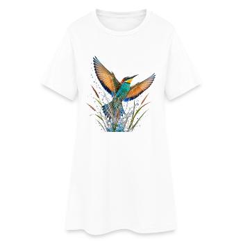 Swallow splashed in color - Women’s T-Shirt Dress - white - Front