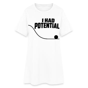I Had Potential Energie Potentielle Physique Humou - Robe T-shirt Femme - blanc - Devant