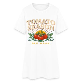 Tomato season: Best season - Women’s T-Shirt Dress - white - Front