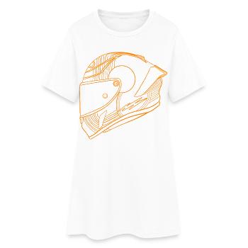 Helm - Frauen T-Shirt-Kleid - Weiß - Vorne