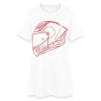 Helm - Frauen T-Shirt-Kleid - Weiß - Vorne