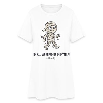 Wrapped Mummy: All Wrapped Up - Women’s T-Shirt Dress - white - Front