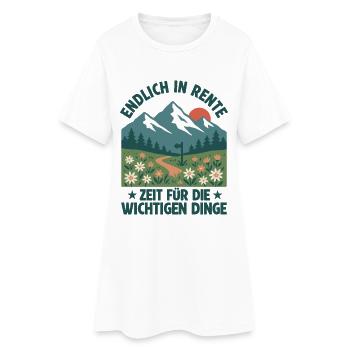 Rente Retro Berge Zeit zu Wandern - Frauen T-Shirt-Kleid - Weiß - Vorne