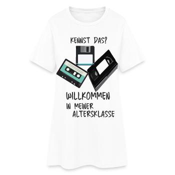 Retro Tech Humor Altersklasse - Frauen T-Shirt-Kleid - Weiß - Vorne