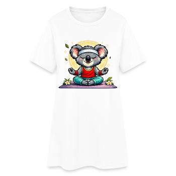 Cute koala doing yoga - Women’s T-Shirt Dress - white - Front