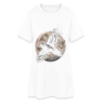 Rabe Raben - Frauen T-Shirt-Kleid - Weiß - Vorne