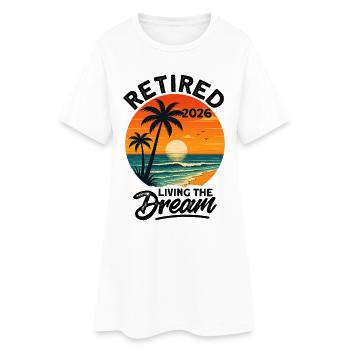 Retired 2027 Living The Dream - Frauen T-Shirt-Kleid - Weiß - Vorne
