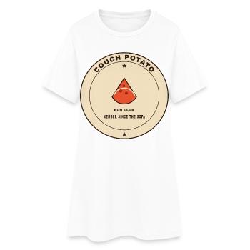 Couch Potato Run Club Logo - Women’s T-Shirt Dress - white - Front