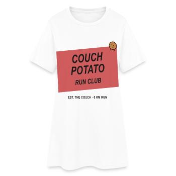 Couchpotato Running Club - Women’s T-Shirt Dress - white - Front